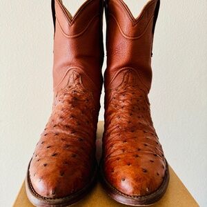 Full-Quill Ostrich Roper Boots by Tecovas (9.0 EE-Wide)